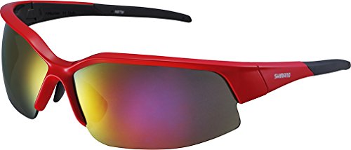 Shimano 4524667338680 Gafas de Ciclismo, Negro/Rojo, Talla Única, Unisex-Adult