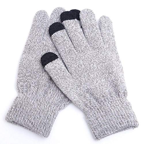 Sizwea Winter Touch Screen Gloves Mujeres Hombres Warm Stretch Knit Mittens Lana de imitación Full Finger Guantes Mujer Crochet Luvas Thicken, 19D, Talla única