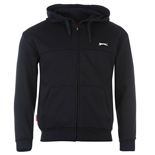 Slazenger SL FZ - Sudadera con capucha y manga larga para hombre, estilo casual, azul marino, xx-large