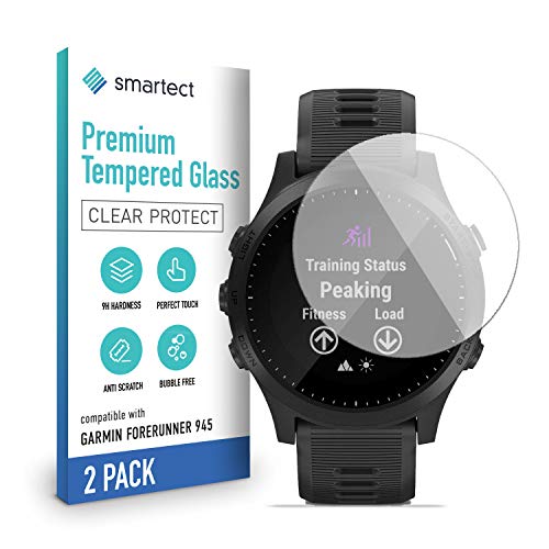 smartect Cristal Templado para Móvil Garmin Forerunner 945 [2 Unidades] - Protector de pantalla 9H - Diseño ultrafino - Instalación sin burbujas - Anti-huella