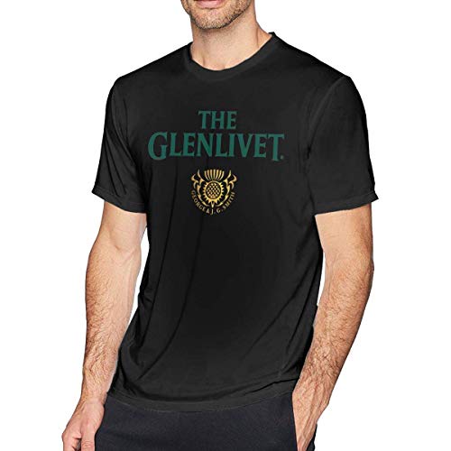 SOTTK Camisetas y Tops Hombre Polos y Camisas, Mens Classic The Glenlivet Logo Tees Black