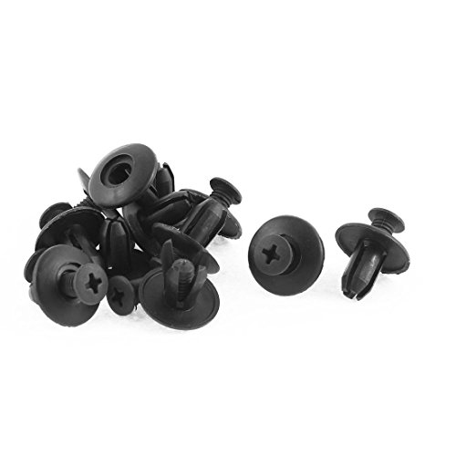 sourcing map Negro Remaches de Capó Estera Guardabarros 13mm Grapas 8mm Agujero