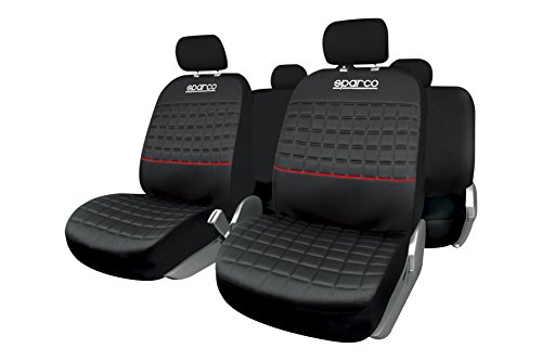 Sparco SPC1042RS Juego de Fundas de Asiento Lazio, Rojo