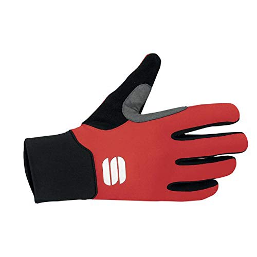 Sportful Engadin - Guantes de softshell, color rojo