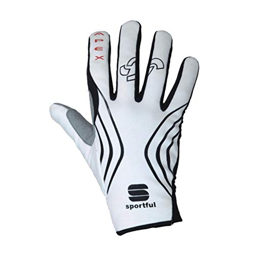 Sportful Guantes de ciclismo de hombre M largos de felpa, color blanco, marfil, para hombre y mujer