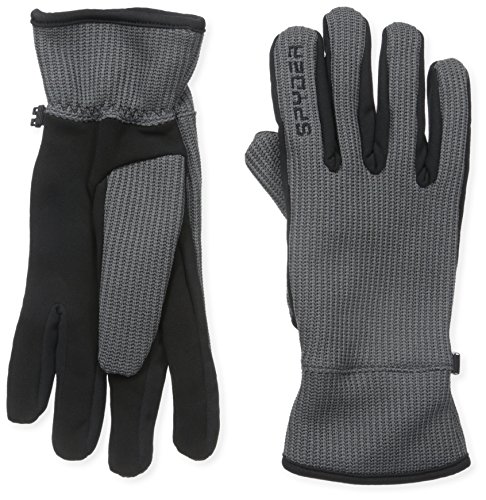 Spyder Guantes de conducta para Hombre, Talla M, Polar/Negro