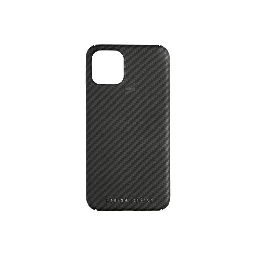 Suritt ® Funda para iPhone en Auténtica Fibra de Carbono con Interior en Piel Racing Series. (iPhone 12 Pro MAX, Black)