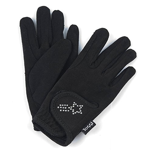 Toggi Niños Pantalones De Destello Bling Guantes, Negro, Grande