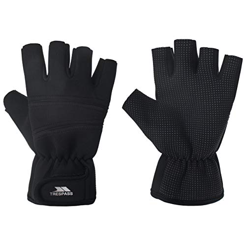 Trespass Carradale Fingerless Guantes, Hombre, Negro (blk), XS/S