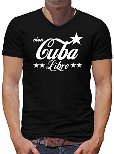 TShirt-People Cuba Libre - Camiseta de cuello en V para hombre Negro
 XL