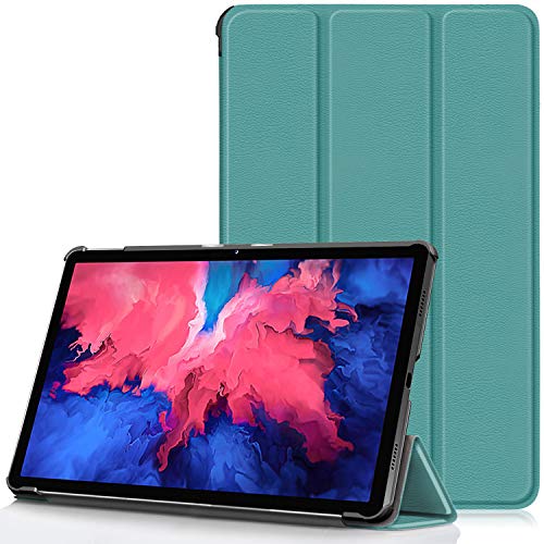 TTVie Funda para Lenovo Tab P11, Carcasa Ultra Delgado y Ligero con Cubierta de Soporte y Función Auto-Sueño/Estela para Lenovo Tab P11 - Tablet de 11", Verde Oscuro