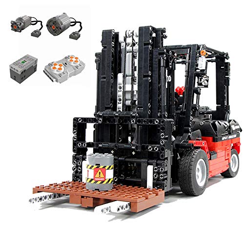 Uno Y Diez 2.4G RC Technic Potencia Del Motor Carretilla Elevadora Kit Modelo,Tenedor Ascensor Modelo De Camiones De Construcción Bloques,Ladrillos Grúa Móvil De Vehículos Kit Compatible Con Lego