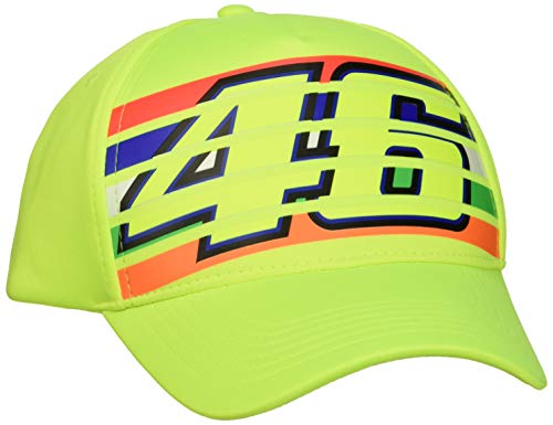 Valentino Rossi Vr46 Classic-Stripes, cap Hombre, Amarillo Fluo, Un tamaño