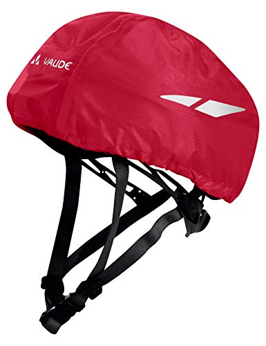 VAUDE - Protector para la Lluvia para Casco de niño, Infantil, Color Indian Red, tamaño Talla única