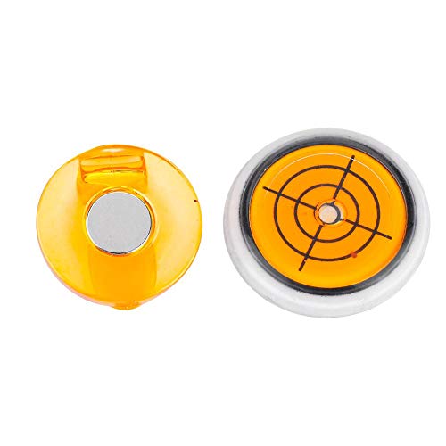 Vbest life Clip para Sombrero de Golf, marcadores de posición de Pelota de Golf de plástico con Marcador de Bola magnético Desmontable para Entrenamiento de Golf(Naranja)