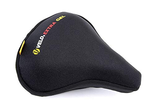 VELO Plush - Funda de sillín Unisex para Adultos, Extra Gel, Color Negro, Talla S