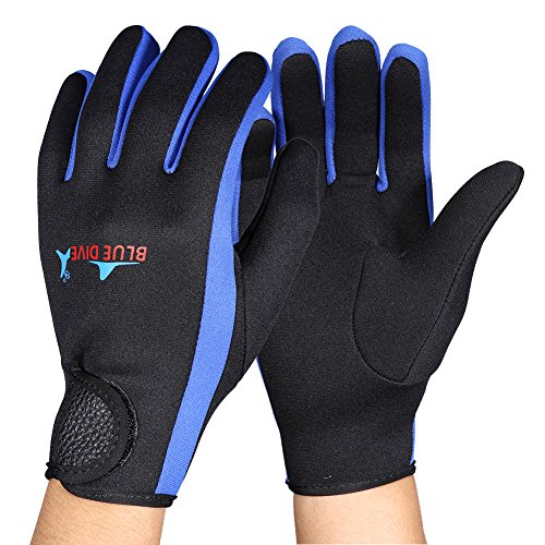 VGEBY 1 par de guantes de buceo de neopreno, para kayak, surf, deportes acuáticos (M-azul)