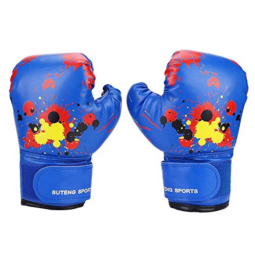 VGEBY1 Guantes de boxeo para niños, PU Niños Sparring Punch Training Guantes Guantes de combate para 2-11 años de edad (azul)