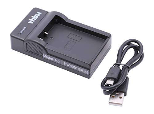 vhbw Cargador batería USB Compatible con Garmin E1GR, E1GR VIRB Elite, E2GR, E2GR VIRB Elite baterías cámaras, videocámaras, DSLR -Soporte Carga