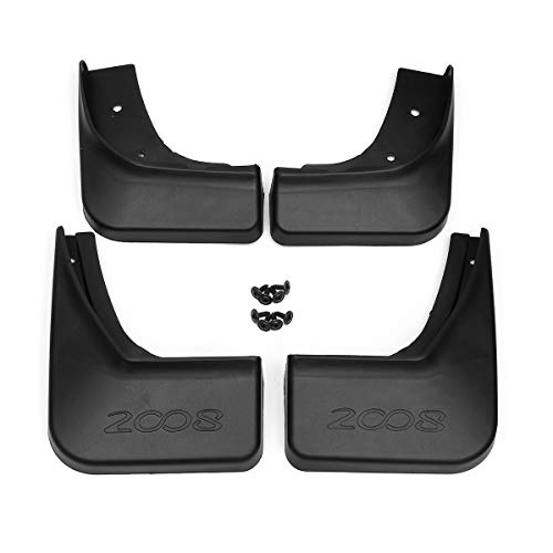 Viviance 4 Uds Guardabarros Delantero Trasero Guardabarros Guardabarros para Peugeot 2008 2013 2014 2015 2016 2017 2018 2019 2020