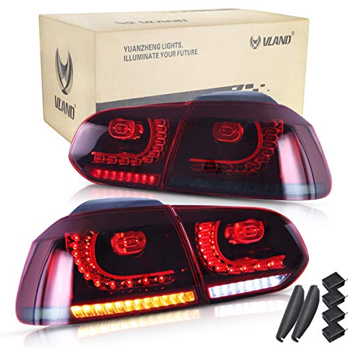 Vland RHD - Luz trasera LED para Golf 6 MK6 GTI GTD R TSI 2008-2013 con secuencial（Lado de conducción a la derecha）