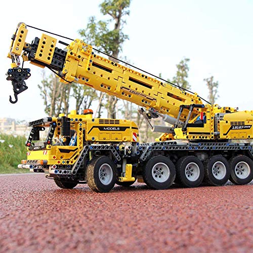 WXBXIEJIA Bloques De Construcción De Grúa De Tecnología, con 8 Motores, Bloques de construcción de grúa RC de 2.4GHz, 2590 Piezas, Juguetes de construcciónMechanical crane-13107