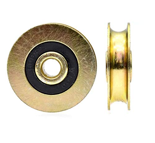 X-BAOFU, 1pcs Grooved Bearing T cóncavo de la Rueda 6 mm Cuerda de Alambre de suspensión Guía de Ruedas Soporte Polea Cruz de línea Fija Polea 6.4 * 32 * 8 (tamaño : with 2 L Bracket)