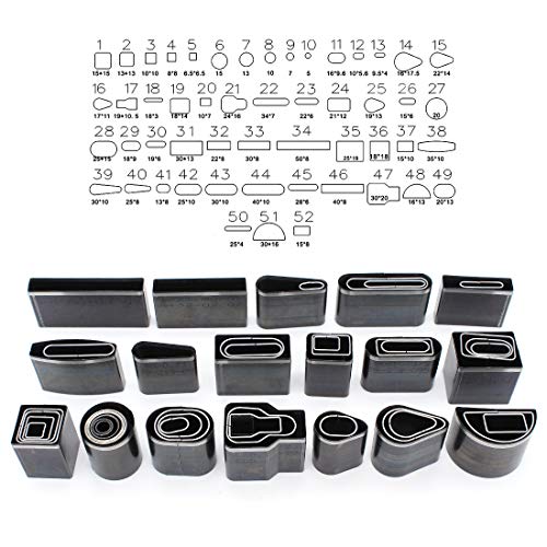 Yuhtech 52 Pcs Perforadoras de agujeros para Funda de Cuero Piel para Herramienta Hecha a Mano DIY