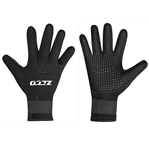 ZCCO Guantes de Buceo de Neopreno de 3 mm / 5 mm, Guantes térmicos de Traje de Neopreno de Doble Capa con muñeca elástica y partículas de Resistencia al Deslizamiento (5mm, L)