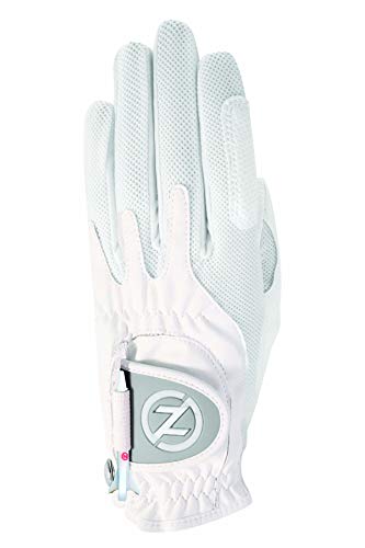 Zero Friction Guantes de Golf para Mujer, sintéticos, Ajuste de compresión, Talla única, Mujer, Color Blanco, tamaño Talla única