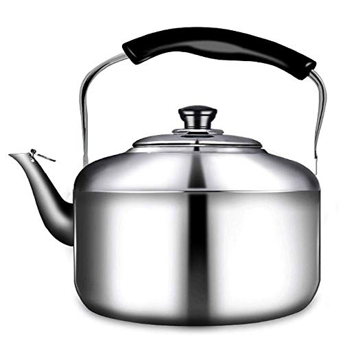 zvcv Hervidor de té para Estufa Hervidor de té con silbido Superior Hervidor de té de Acero Inoxidable | 3L-7L de Gran Capacidad | Cocina De Inducción Estufa De Gas A Gas Universal