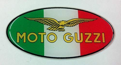1 Adhesivo Moto Guzzi Tricolor 4cm 3D Resina