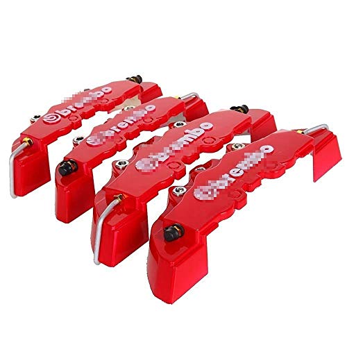 1 Set De 4 Cubiertas Universal Automoción Pinza De Freno, Durante 14 ~ 18 Pulgadas Sobre Las Ruedas Del Carro Del Coche 3D Del Freno De Disco Delantero Posterior Cubiertas Del Calibrador Universal Kit