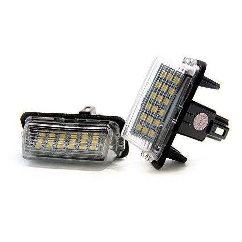 2 luces LED para matrícula, iluminación de xenón, luz de matrícula.