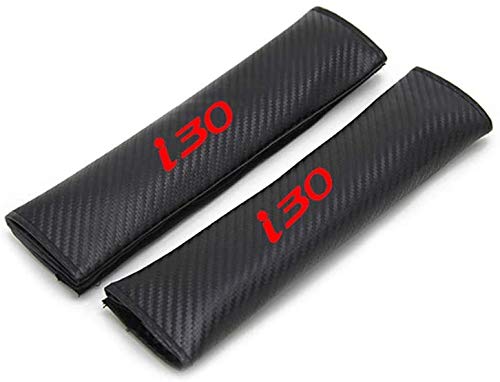 2 Piezas Almohadillas para Cinturón de Seguridad para Hyundai I30, con Marca de Logo Protectores Hombro Funda Acolchada CóModas Coche Interior Accesorios