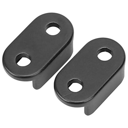 2 uds Placa de Resorte de Hoja de Eje Trasero Placa de Resorte de Hoja de suspensión de aleación de Aluminio para Camiones de Control Remoto WPL D12 1/10(Negro)