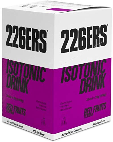 226ERS Isotonic Drink Monodosis, Electrolitos para Recuperar Sales Minerales, Frutos Rojos - 20 unidades