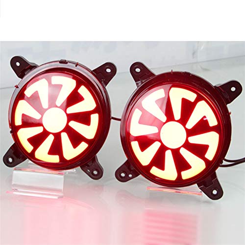 2pcs multifunción LED Lámpara Reflector Lámpara antiniebla Trasera Freno de Parachoques Trasero Luz de Freno/Ajuste para Hyundai Grand I10 2017 2018 (Color : Model C)