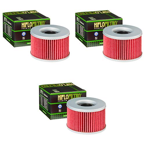 3x Filtro de aceite Honda TRX 650 FA Fourtrax Rincon 03-05 Hiflo HF111