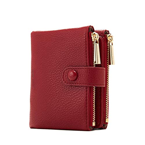 A-hyt Cómodo y conveniente de las mujeres cartera de cuero monederos moda lujo astucia cremallera multifuncional tarjeta moneda mini curt monedero mujeres fácil senderismo