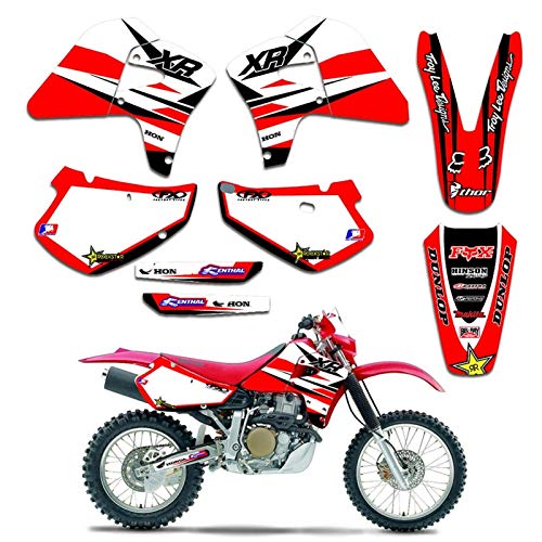 Adhesivo de Motocross Modificado Failings Graphics Decal Sticker Kit para Honda XR650R XR 650R XR 650 R 2000 2001 2002 2003 2004 2005 2006 2007 2009 (Color : Blank)