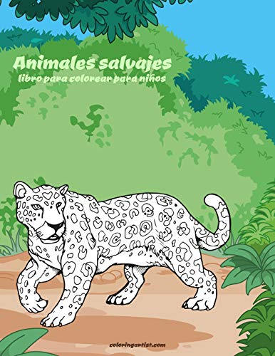 Animales salvajes libro para colorear para niños: 1