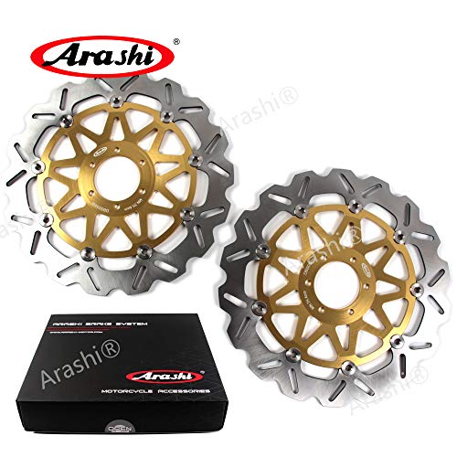 Arashi Rotores de disco de freno delantero para MOTO GUZZI GRISO 1100 2005-2008 / SPORT 1100 1996 / V11 LE MANS 1100 2000-2005 / V11 SPORT 1100 1997-2000 Accesorios para motocicletas Oro