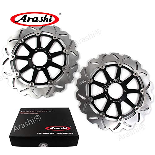 Arashi Rotores de disco de freno delantero para MOTO GUZZI GRISO 1100 2005-2008 / SPORT 1100 1996 / V11 LE MANS 1100 2000-2005 / V11 SPORT 1100 1997-2000 Accesorios para motocicletas Negro