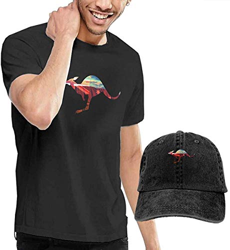 AYYUCY Camisetas y Tops Hombre Polos y Camisas, Funny Kangaroo Fashion Men's T-Shirt and Hats Youth & Adult T-Shirts