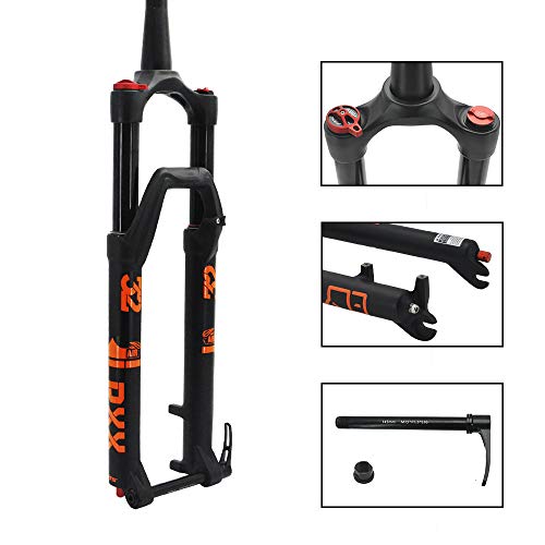 BaisdSport MTB Horquillas Delantera 27.5 29 Pulgadas Aleación De Magnesio Aleación De Aluminio Control De Alambre 1-1/8 '' Carrera 100MM Horquillas De Suspensión,Black,29-Inch