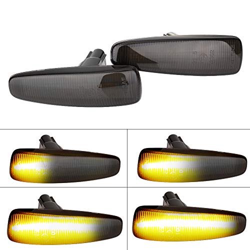 BANIKOP 2 piezas ámbar dinámico LED para guardabarros lateral luces intermitentes de color amarillo, lámpara de señal, para Mitsubishi Outlander Sport 2011-up/Mirage 2014 en adelante.