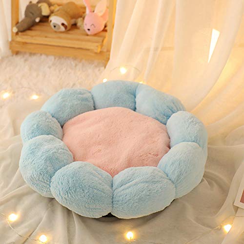 B/H Cama Perro Gato Grande,Casa cálida para Gatos Casa para Perros Casa para Mascotas-Blue_50cm,Pequeño Cama Mascota Redonda