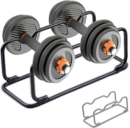 BNNEW Home Dumbbell Barbell Soporte, Soporte de Almacenamiento de Barra Duradero Compacto, Soporte Vertical con Mancuernas con fortalecimiento de Barras de Acero para la Oficina en casa Gimnasio