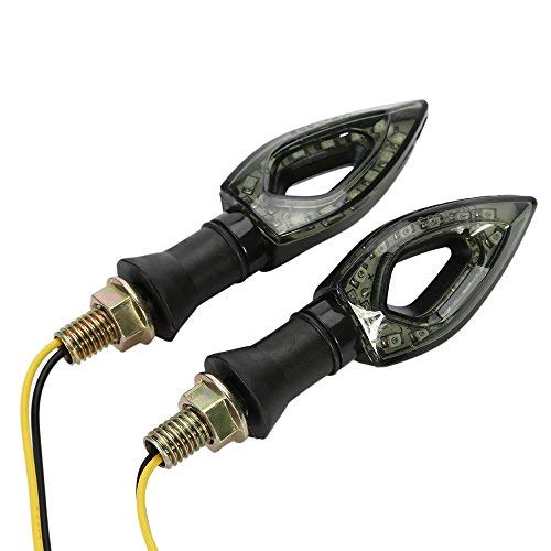 BRAUTO 2 X Intermitente Motocicleta 13 Led Universal Mini Intermitente